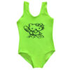 Girls’ Neon Green Hello Kitty Swimsuit – Bright Fun & Ready for Summer (1)