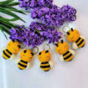 Handmade Crochet Keychain – Bee Design with Playful Detailing for Keys and Bags