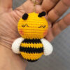 Handmade Crochet Keychain – Bee Design with Playful Detailing for Keys and Bags