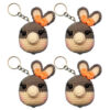Handmade Crochet Keychain – Bunny Design Accessory for Keys and Bags (1)