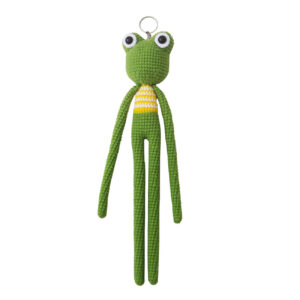 Handmade Crochet Keychain – Cute Frog Shape Accessory for Bags Keys and Gifts