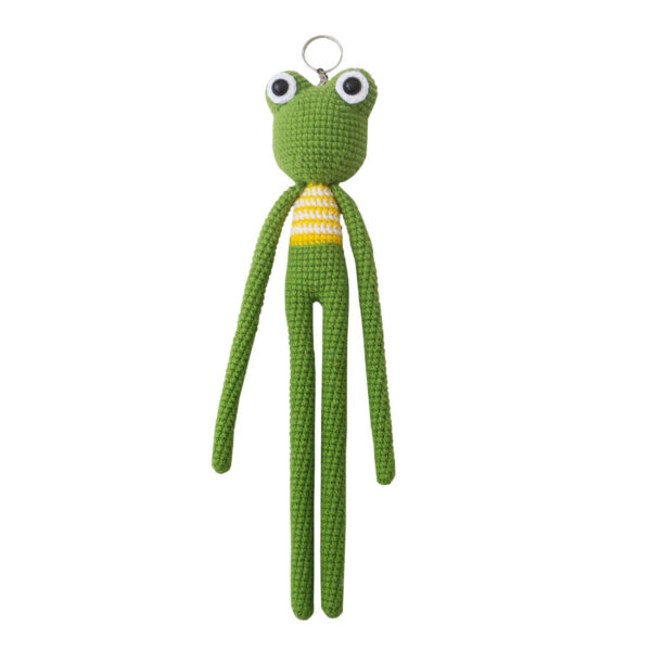 Handmade Crochet Keychain – Charming Frog Accessory for Bags Keys and Gifts
