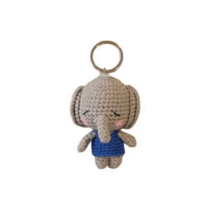 Handmade Crochet Keychain – Elephant Design to Brighten Keys & Daily Style