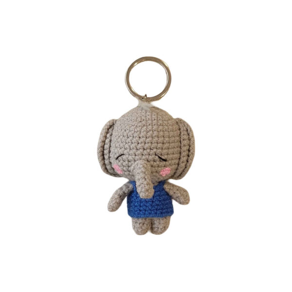 Handmade Crochet Keychain – Elephant Design to Brighten Keys & Daily Style (2)