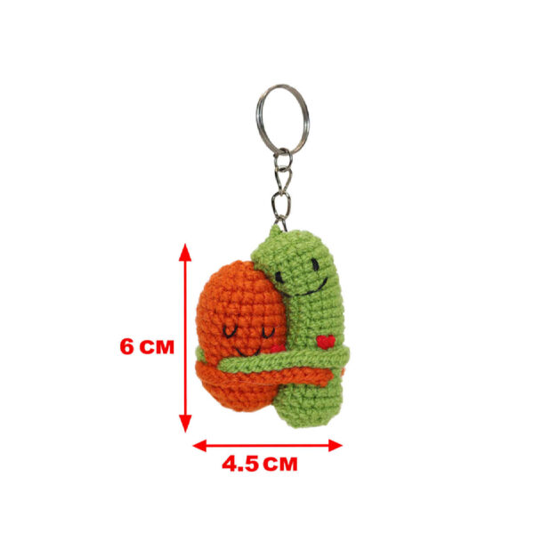 Handmade Crochet Keychain – Hug Design Perfect for Keys & Daily Carry
