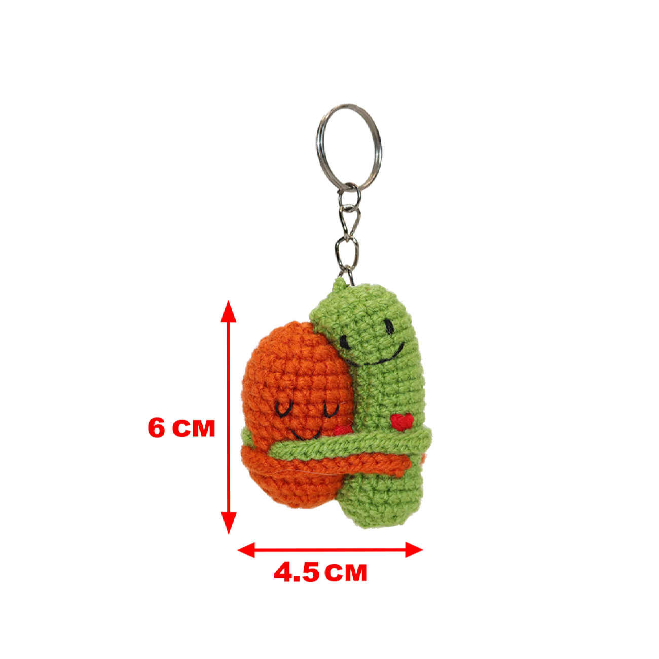Handmade Crochet Keychain – Hug Design Perfect for Keys & Daily Carry