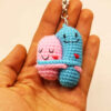 Handmade Crochet Keychain – Hug Design Perfect for Keys & Daily Carry