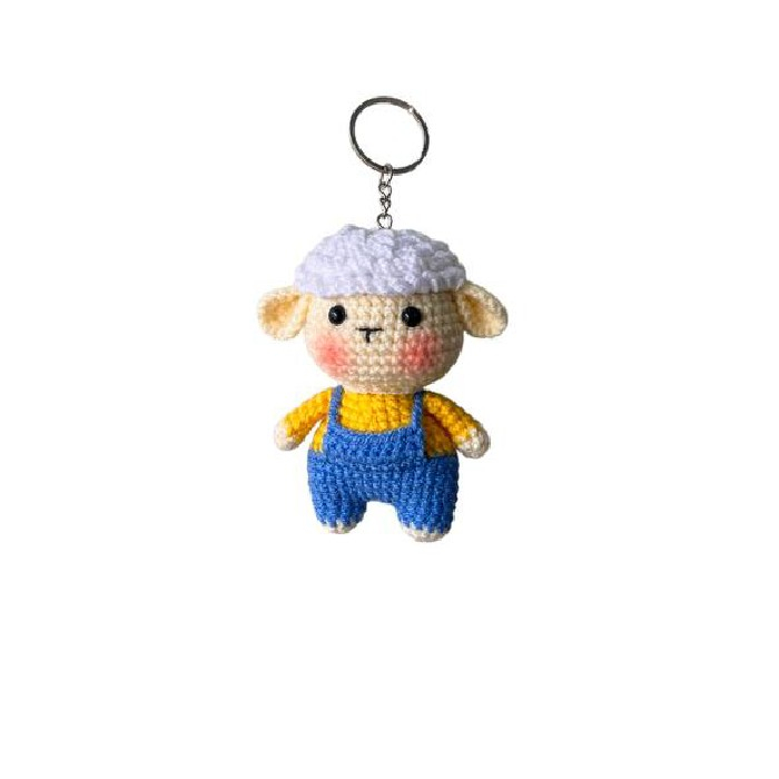 Handmade Crochet Keychain – Cute Sheep Accessory for Bags and Presents