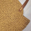 Handmade Crochet Raffia Summer Bag – Spacious Beach Shoulder Tote with Leather-Look Handles
