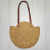 Handmade Crochet Raffia Summer Bag – Spacious Beach Shoulder Tote with Leather-Look Handles