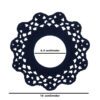 Handmade Crocheted Wall Decor – Unique Boho Home Accent in Navy Blue