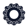 Handmade Crocheted Wall Decor – Unique Boho Home Accent in Navy Blue (2)