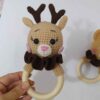 Handmade Knitted Deer Baby Rattle – Cute & Eco-Friendly Infant Toy (2)