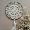 Handmade Knitted Wall Hanging – Dream Catcher Style for Home Decor
