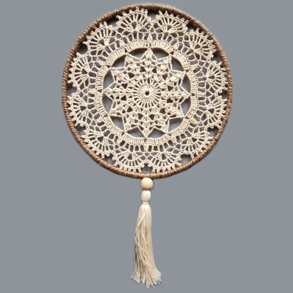 Handmade Knitted Wall Hanging – Dream Catcher Style for Home Decor (4)