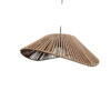 Handmade Macrame Spiral Pendant Light – Decorative Woven Ceiling Lamp with Metal Frame