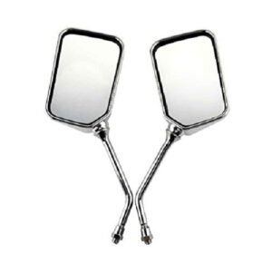 Honda CB Motorcycle Side Mirrors – Easy Install & High-Quality in Silver, Pack of 2