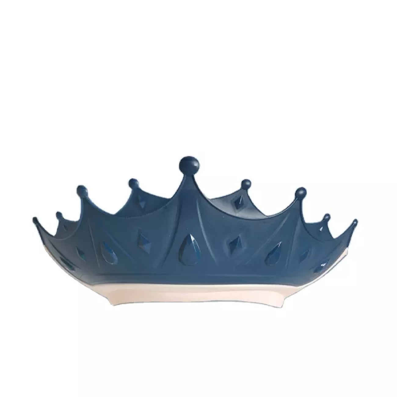 King-AB Adjustable Baby Shower Cap – Navy Blue Plastic Bath Shield for Kids Aged 1–5