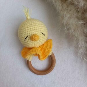 Knitted Baby Rattle – Lightweight, Perfect for Tiny Hands to Grasp & Shake