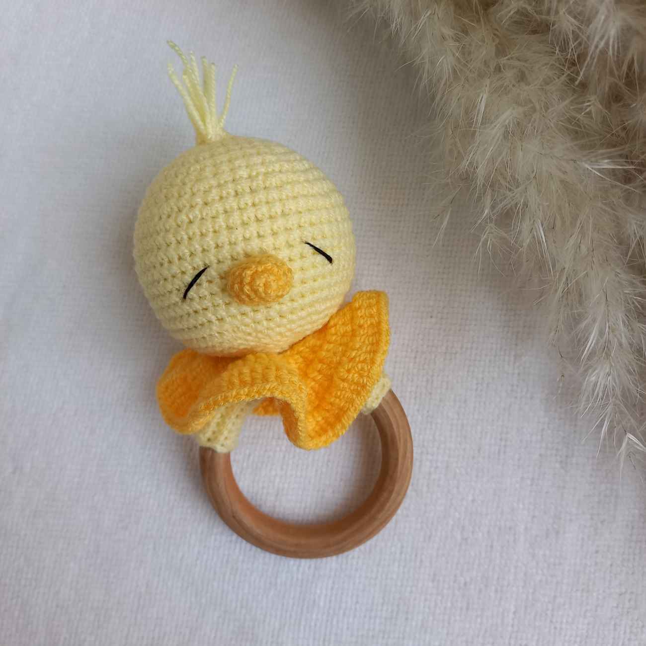 Knitted Baby Rattle - Lightweight, Perfect for Tiny Hands to Grasp & Shake