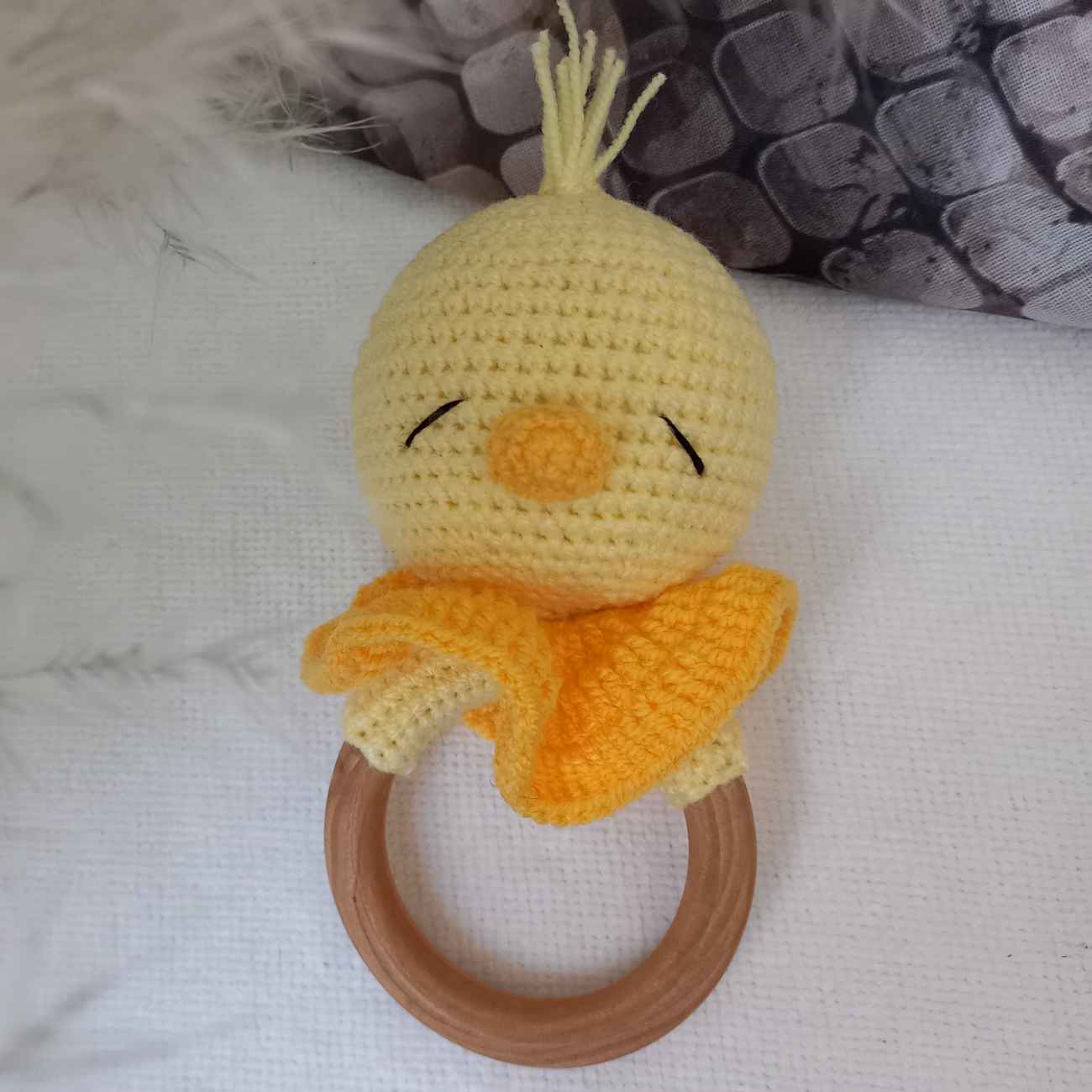 Knitted Baby Rattle – Lightweight, Perfect for Tiny Hands to Grasp & Shake
