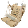 LI Baby Swing – Teddy Bear Design Soft Cotton Infant Hammock with Safety Belt & Adjustable Recline