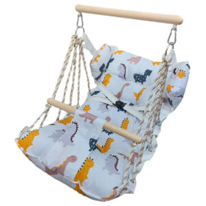 Light Blue Dinosaur Baby Swing – Soft & Safe & Travel-Friendly Hammock for Newborns and Toddlers