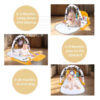 Lion Theme Baby Activity Mat with Hanging Toys and Sound