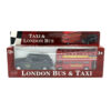 London Bus & Taxi Die-Cast Model Set – Classic UK Vehicle Collection - 2 Pieces