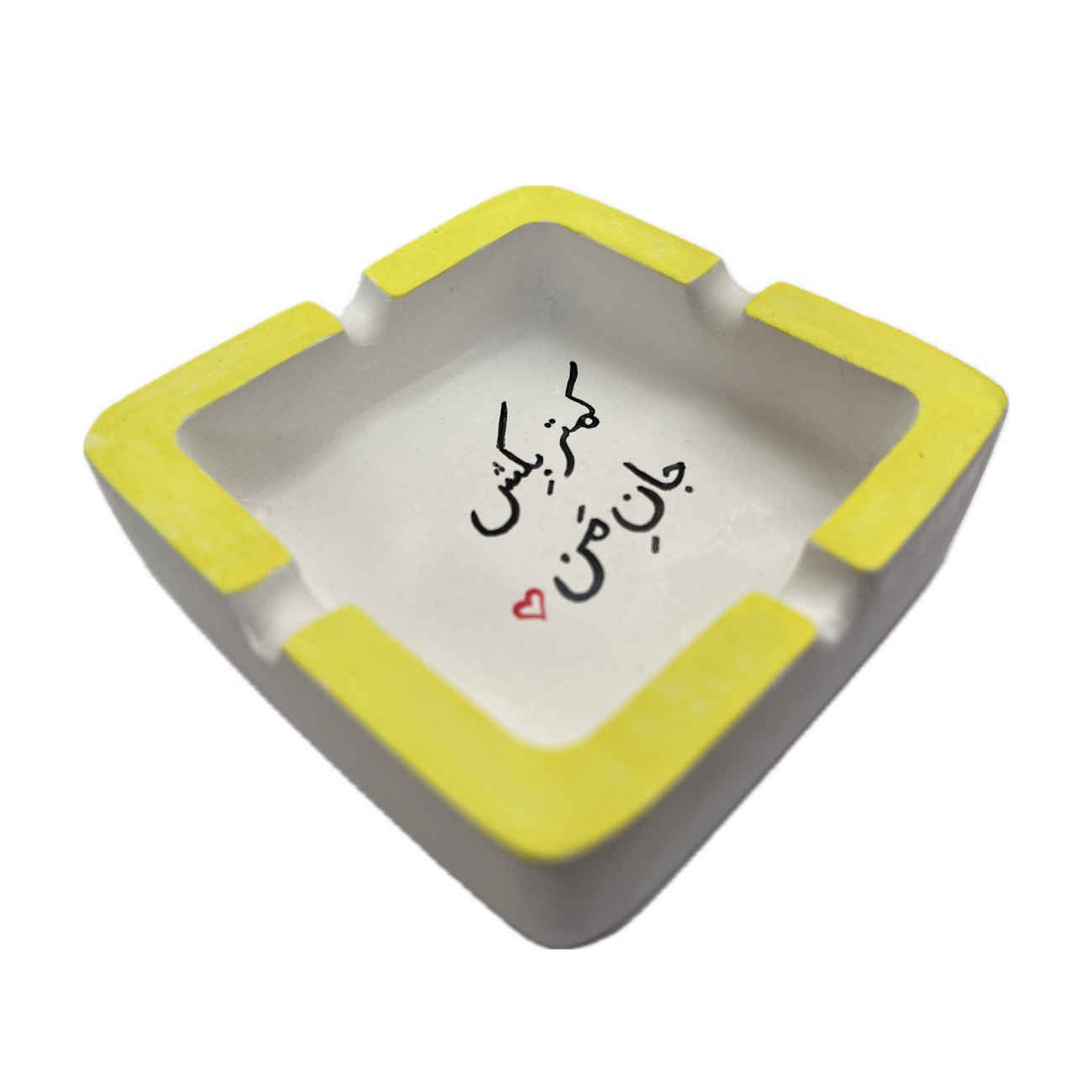 Minimalist Ceramic Ashtray – Perfect for Indoor & Outdoor Use in Yellow