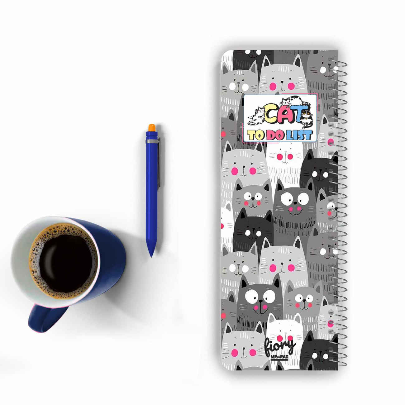 Mr. Rad To-Do List Notebook – Charming Fancy Cats Design