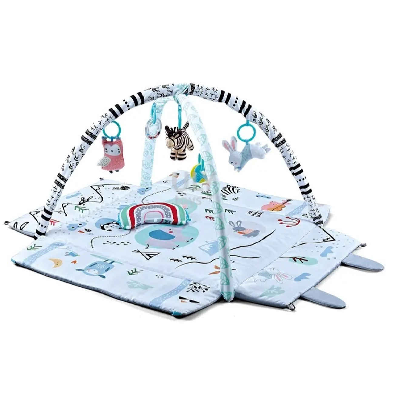 Multi Use Baby Play Mat with Rabbit and Zebra Print