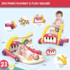 Musical Animal-Themed Baby Walker with Interactive Piano – Fun & Educational Toddler Toy