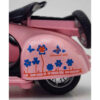 NabSell Vespa Sidecar Toy – Red Die-Cast Musical Scooter with Lights & Blue Floral Design