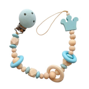 Natural Wooden Pacifier Chain – Safe & Stylish Baby Accessory