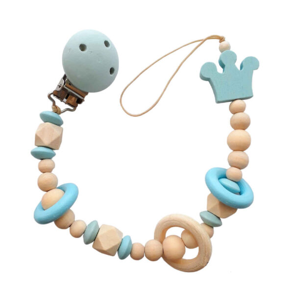Natural Wooden Pacifier Chain – Safe & Stylish Baby Accessory (2)