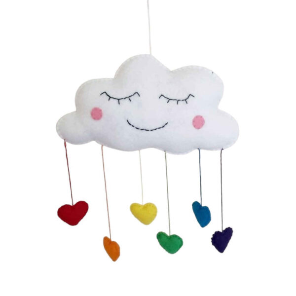 Newborn Baby Crib Mobile – Cloud & Heart Design for Sweet Dreams