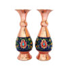 Pardaz Decorative Copper Vase – Stunning Handcrafted Piece with Persian Minakari Enamel, Set of 2