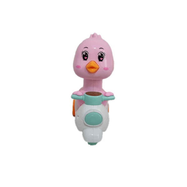 Pink Duck Power Motorcycle Toy – Friction-Powered & No Batteries Needed so Perfect for Toddlers (3)