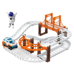 Race Track Toy Set with Cars – Perfect for Kids Who Love Speed, Two-Level Rail Model