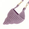 Raffia Shell Bag – Elegant Handwoven Lilac Bag for Unique Looks