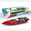 Red Remote-Controlled Toy Boat for Kids – Waterproof Design with Charger & Easy Steering