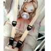 Relaxy-Style Baby Swing – Soft Microfiber & Solid Wood for Gentle Play and Napping
