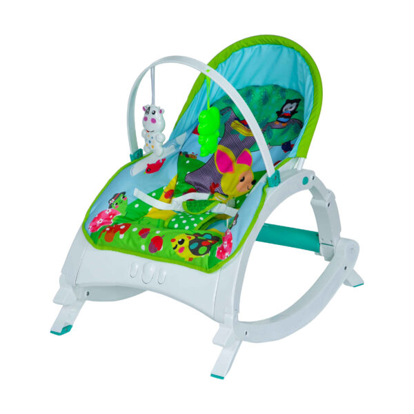 Safe & Comfortable Manual Baby Bouncer – Perfect for Home & Travel (4)