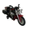 Scale Red Die-Cast Pull-Back Motorcycle Toy with Lights & Sound -1:16