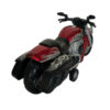 Scale Red Die-Cast Pull-Back Motorcycle Toy with Lights & Sound -1:16