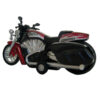 Scale Red Die-Cast Pull-Back Motorcycle Toy with Lights & Sound -1:16