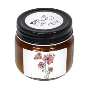 Scented Candle Jar – Minimalist Floral Design, A Stylish Accent for Any Interior