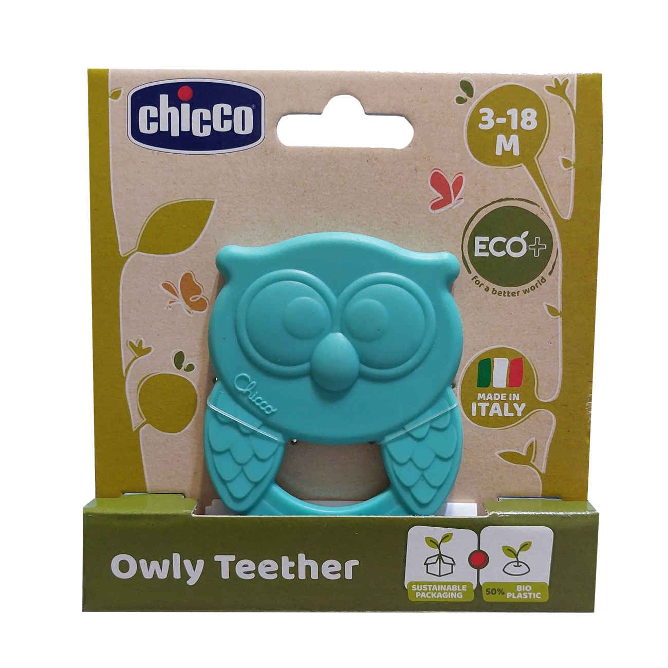 Silicone Baby Teether for Sore Gums – Safe, Easy for Infants to Hold with Owl Design