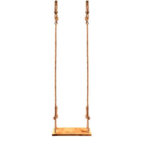 Simple Wooden Seat Swing – Solid Timber & Rope for Kids (Ages 3–12)